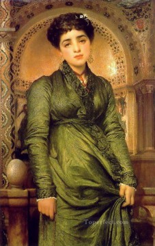 Lord Frederic Leighton Painting - Girl in Green Academicism Frederic Leighton